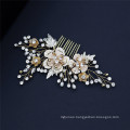 Alloy Pearl Hair Comb Wedding Bride Vintage Luxury Hair Accessories Handmade for Women Girl Hair Bun Feast Party Photo Studio